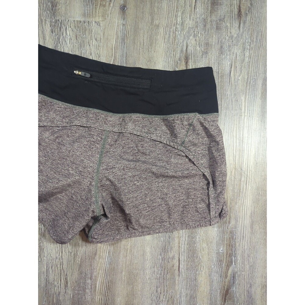 Lululemon Run Times Shorts 4" Womens Size 4 Gray Black Lined Running Athleisure - Picture 7 of 15